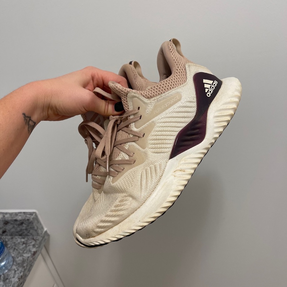 Pink & tan adidas